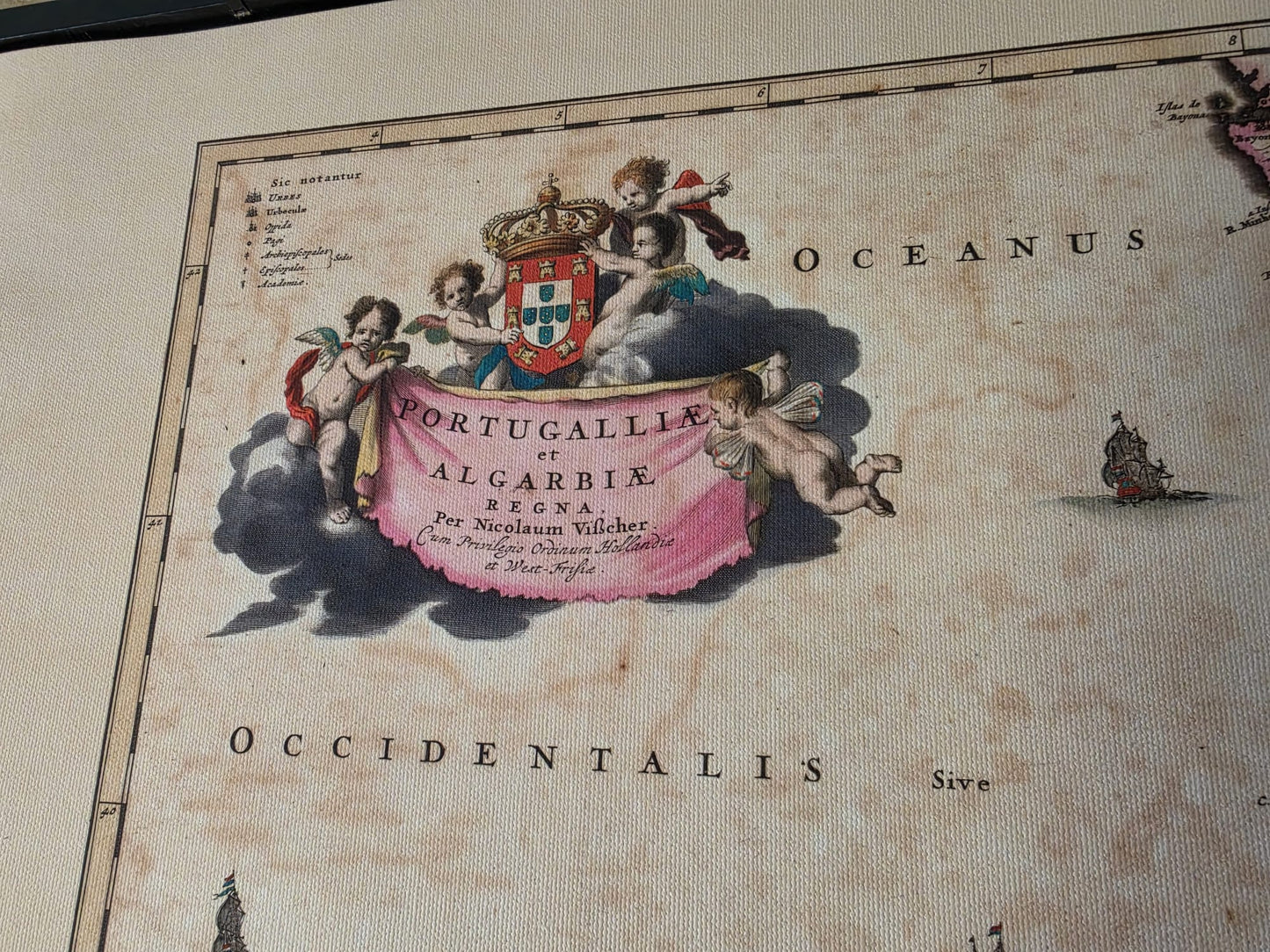 Portugal Kaart Poster (1690) - Vintage Algarve Koninkrijken Muurkunst