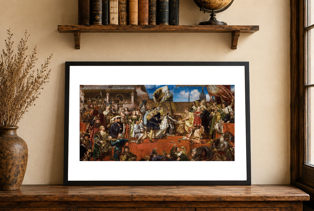 Prussian Homage 1882 - Jan Matejko - Polish-Lithuanian History Painting Poster