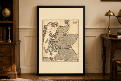 Poster Carte de l’Écosse (1690) - Décoration Murale Vintage du Royaume d’Écosse
