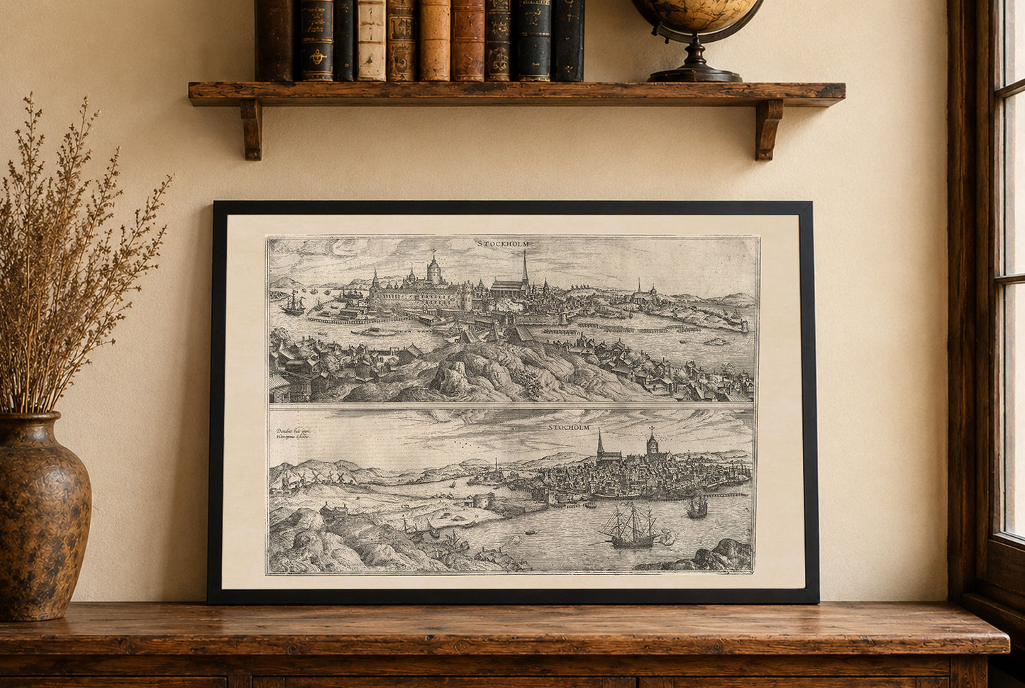 Stockholm 1588 Kaart Print - Braun & Hogenberg ‘Civitates Orbis Terrarum’