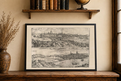 Stockholm 1588 Kaart Print - Braun & Hogenberg ‘Civitates Orbis Terrarum’