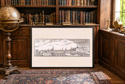 Tallinn Stadskaart Poster (1652) - Vintage Reval Gravure Muurkunst