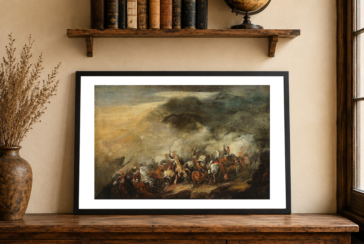 The Battle of Somosierra 1837 - Piotr Michałowski - Polish Cavalry Charge & Napoleonic Wars Historical Painting Poster