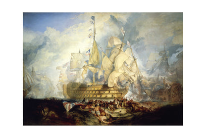 The Battle of Trafalgar 1824 - J. M. W. Turner - Napoleonic Wars Naval Battle Historical Painting Poster