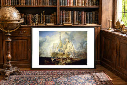 The Battle of Trafalgar 1824 - J. M. W. Turner - Napoleonic Wars Naval Battle Historical Painting Poster