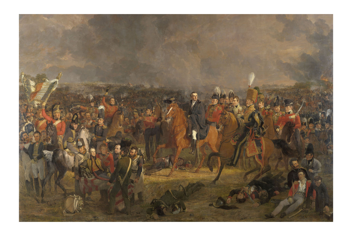 The Battle of Waterloo 1824 - Jan Willem Pieneman - Napoleonic Wars Historical Painting Poster
