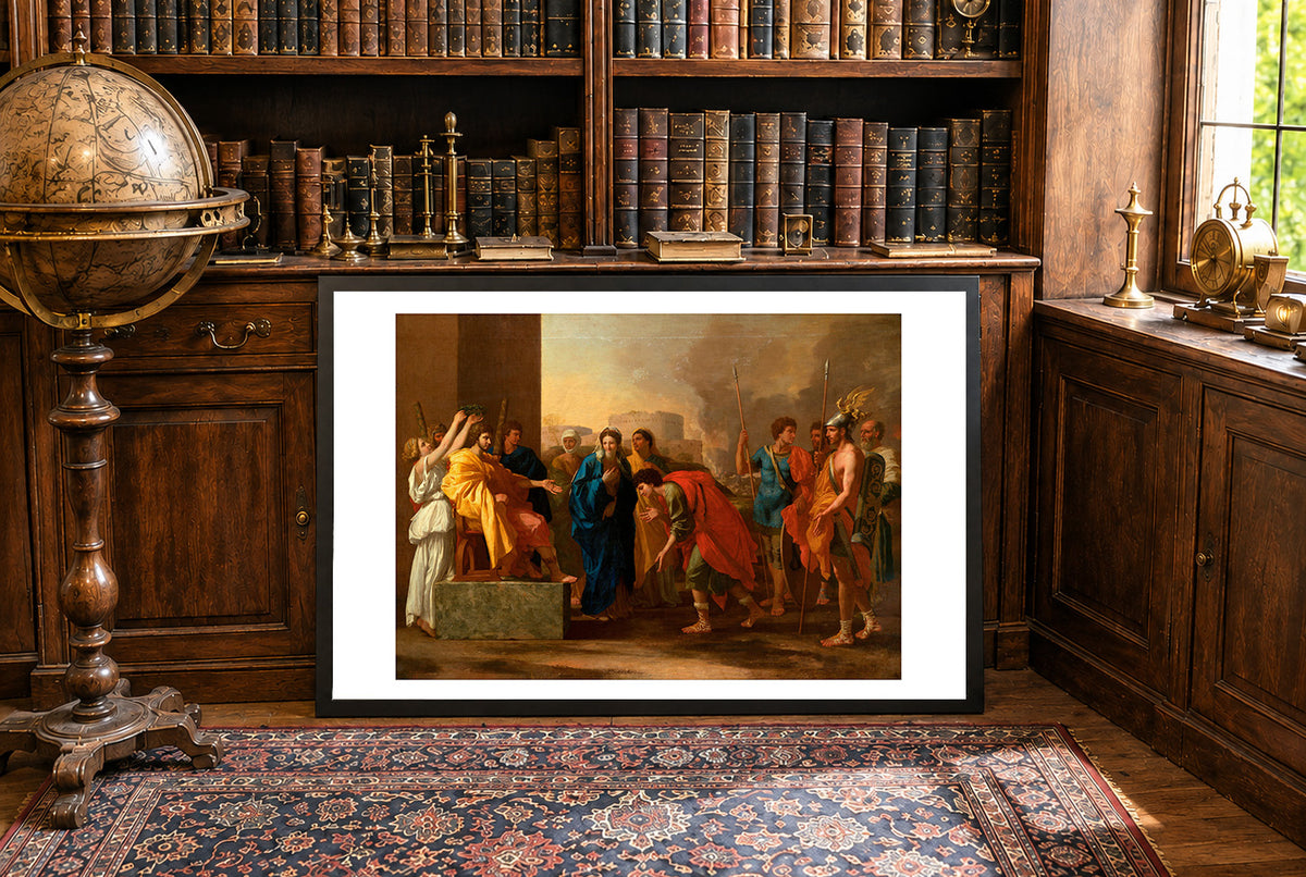 Wstrzemięźliwość Scypiona - Nicolas Poussin - Starożytny Rzym i II Wojna Punicka - Historyczny Plakat z Obrazem