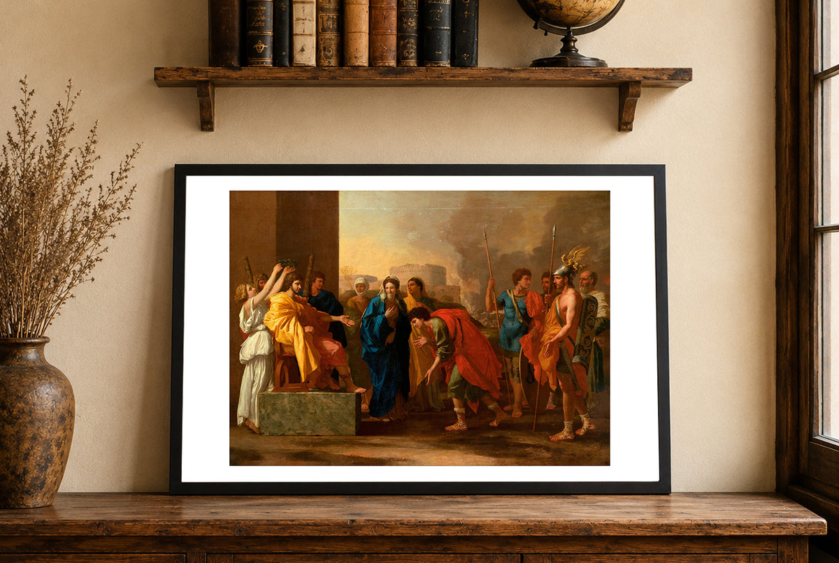 Wstrzemięźliwość Scypiona - Nicolas Poussin - Starożytny Rzym i II Wojna Punicka - Historyczny Plakat z Obrazem
