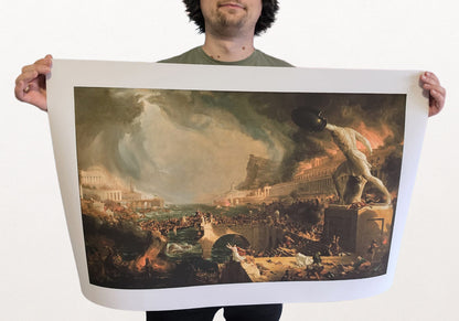 De Loop van het Rijk Vernietiging Poster - Thomas Cole Romantisch Landschap Muurkunst