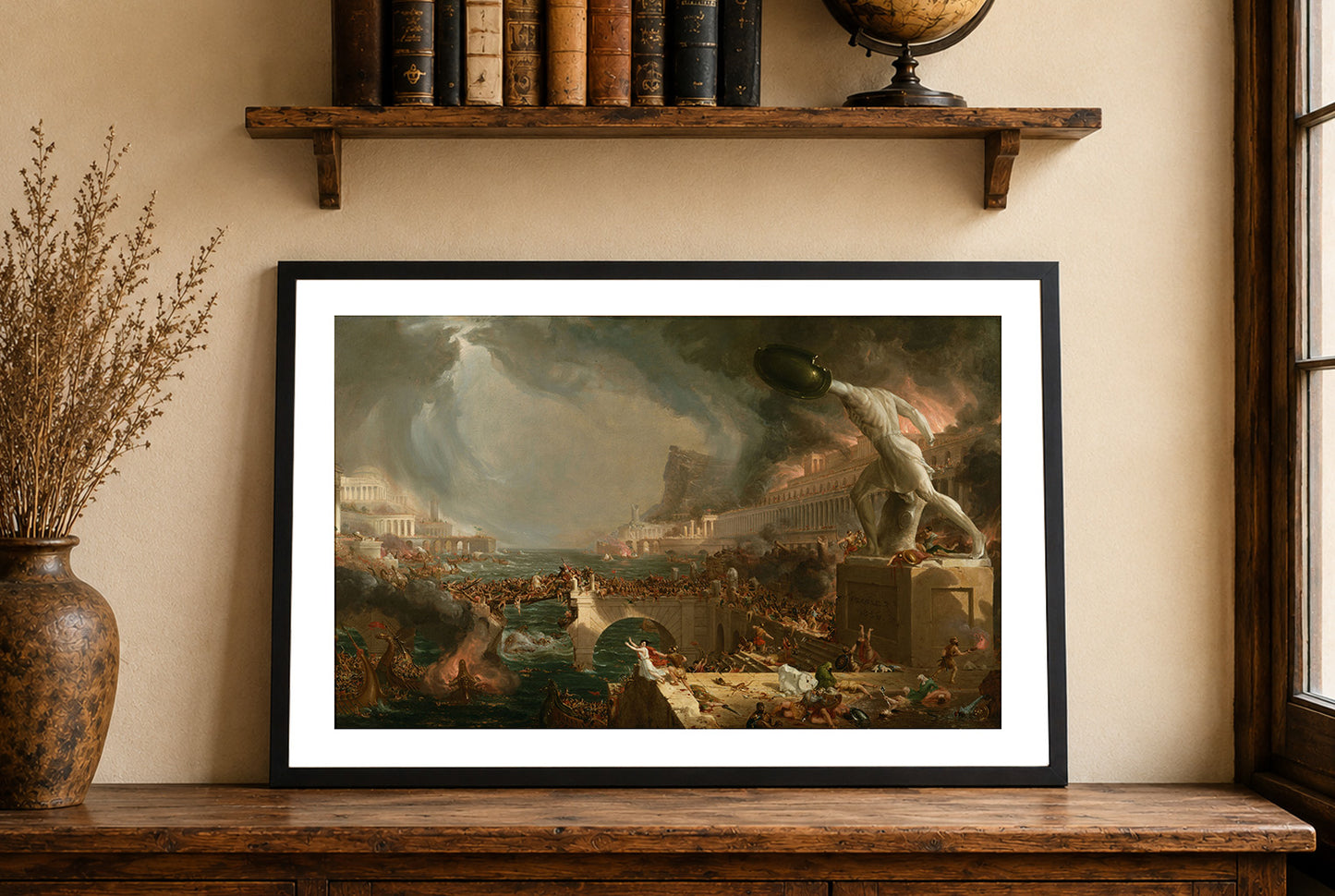 De Loop van het Rijk Vernietiging Poster - Thomas Cole Romantisch Landschap Muurkunst