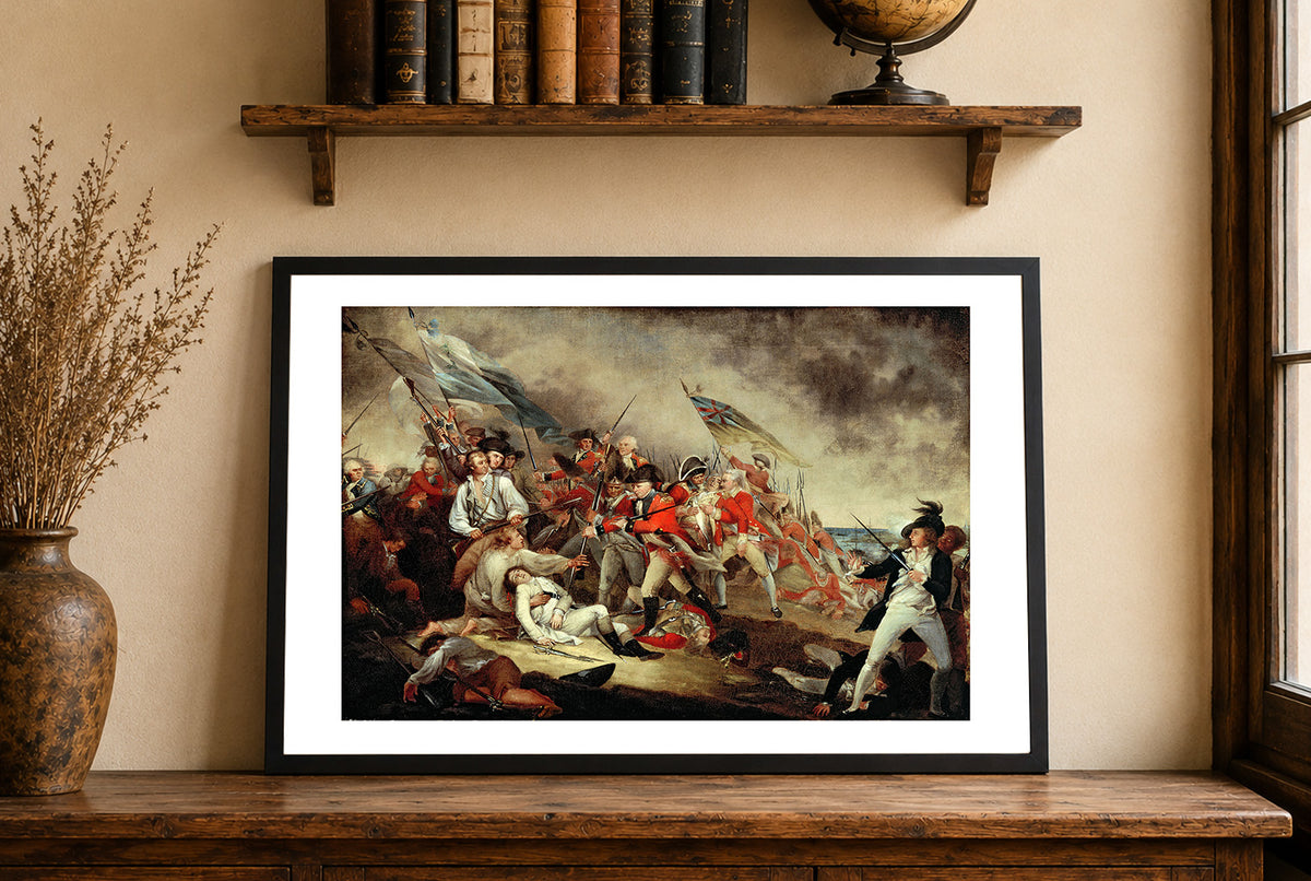 The Death of General Warren at the Battle of Bunker's Hill 1786 - John Trumbull - American Revolution Historical Painting Poster