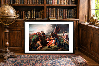 La Mort du Général Wolfe 1770 – Benjamin West – Guerre de Sept Ans – Affiche Peinture Historique