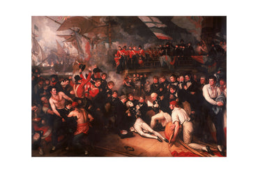 The Death of Nelson 1806 - Benjamin West - Battle of Trafalgar Historical Painting Poster