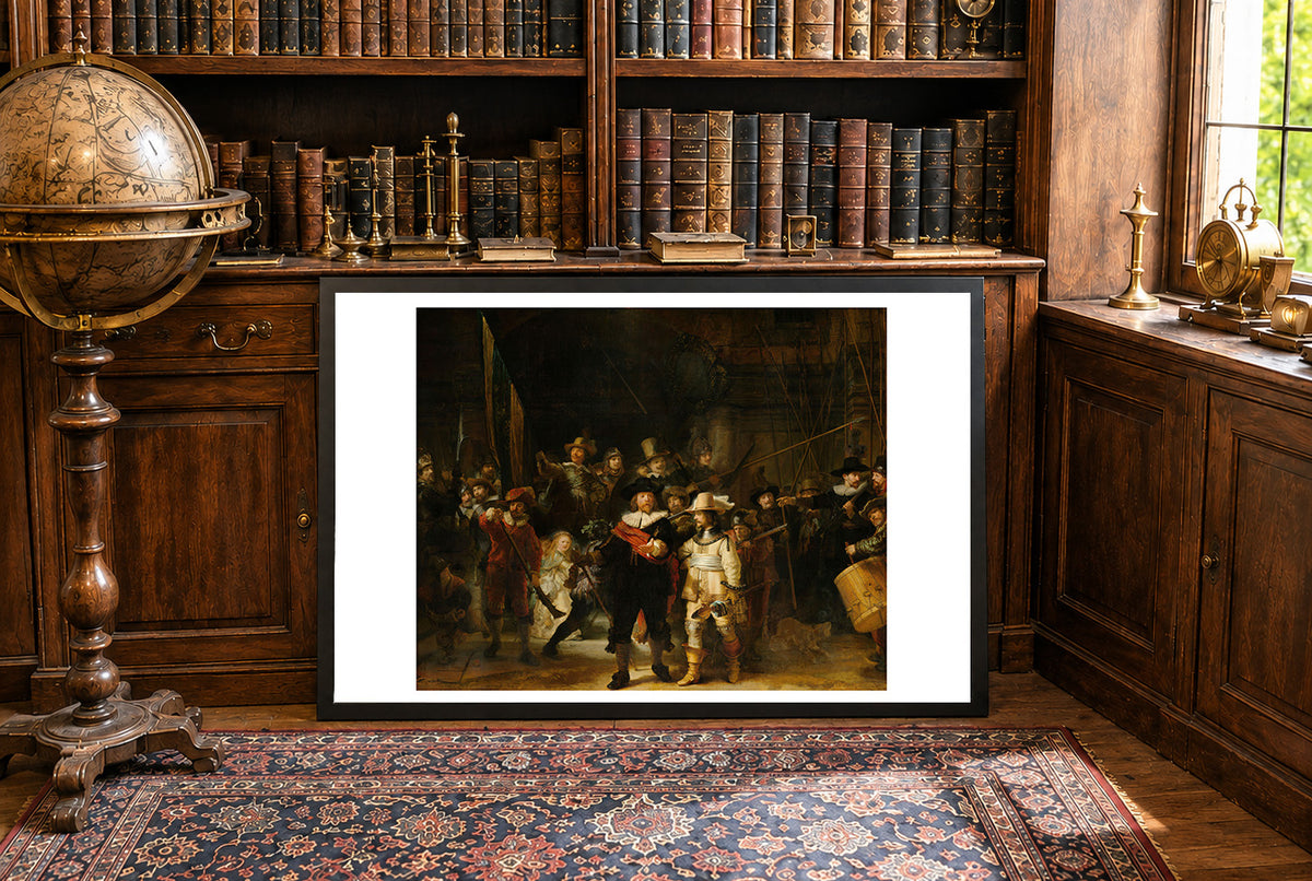 The Night Watch 1642 - Rembrandt van Rijn - Dutch Golden Age Historical Painting Poster