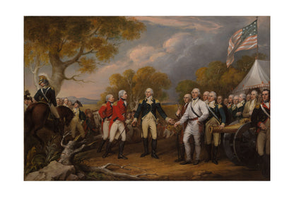 The Surrender of General Burgoyne 1821 - John Trumbull - American Revolution Historical Painting Poster