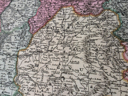 Carte Vintage de l'Ibérie 1740 – Art Mural Historique d'Espagne et du Portugal