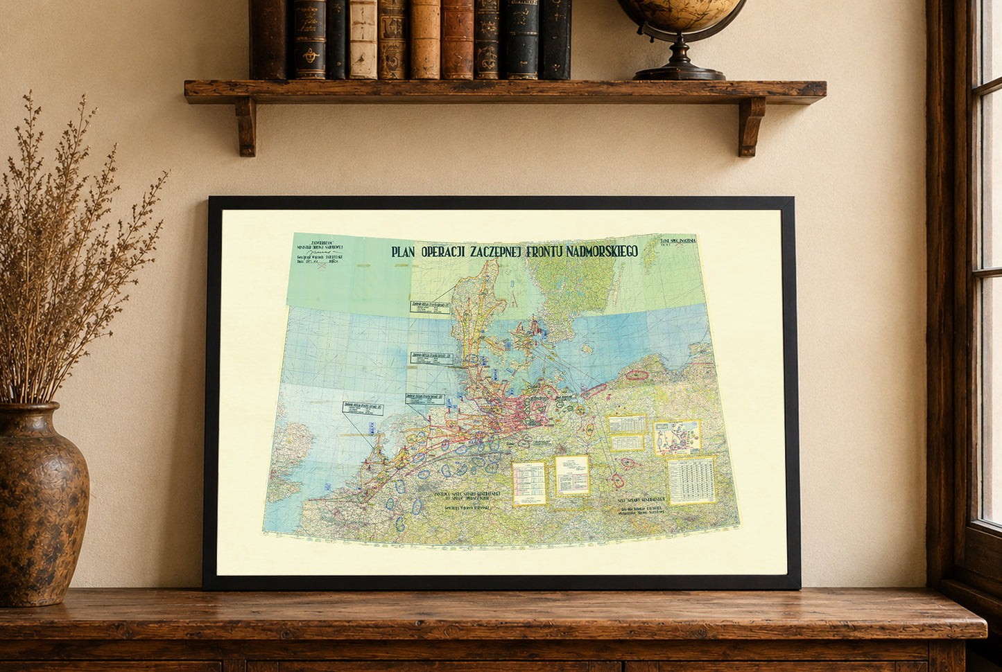 Warsaw Pact Offensive Plan Map Poster (1970) - Secret Cold War Military Wall Art