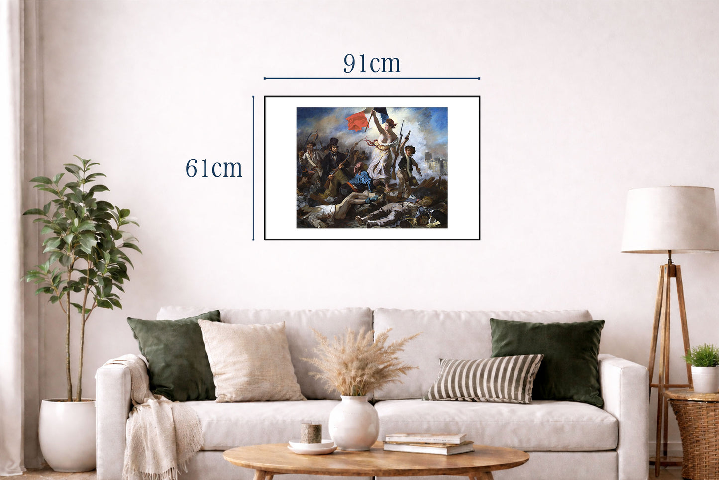 Vrijheid die het Volk Leidt Poster - Eugène Delacroix Vintage Franse Revolutie Muurkunst