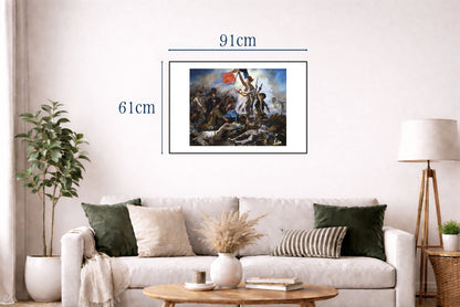 Vrijheid die het Volk Leidt Poster - Eugène Delacroix Vintage Franse Revolutie Muurkunst