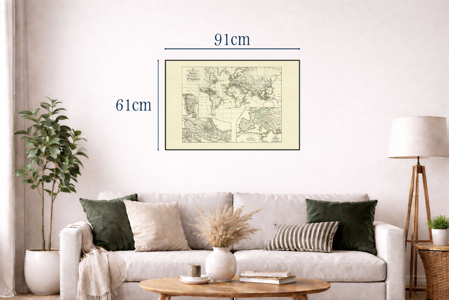 1854 Spaans & Portugees Koloniaal Rijk Kaart - Vintage Historische Atlas Print