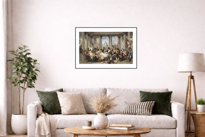 The Romans in Their Decadence 1847 - Thomas Couture - Ancient Roman Empire Historical Painting Poster