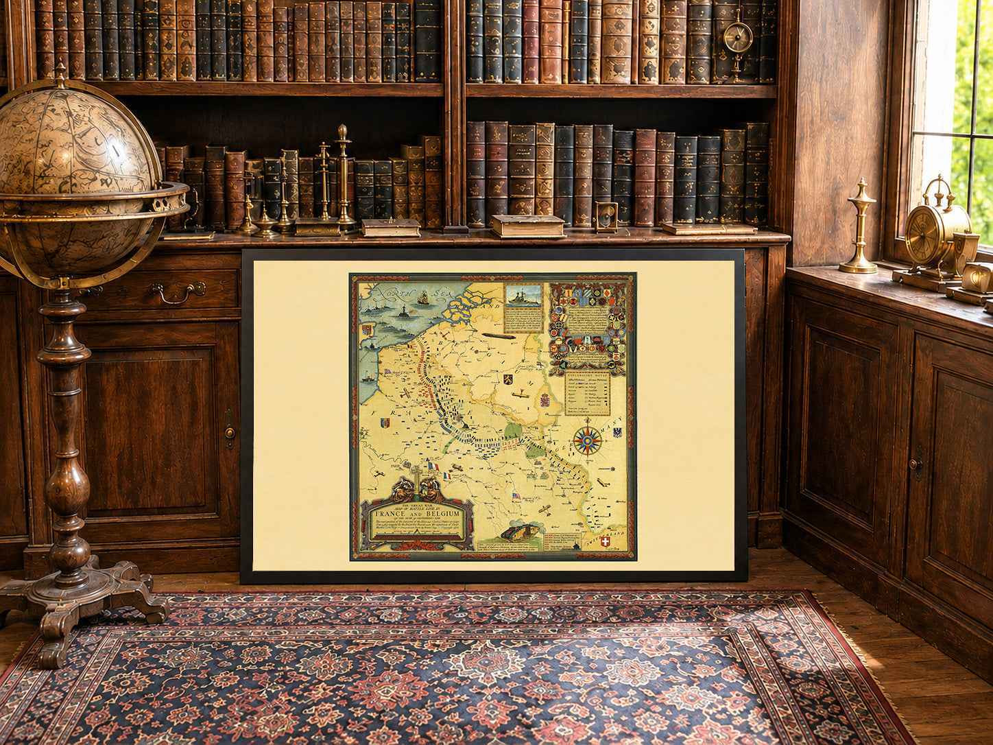 Great War Battle Lines Map Poster (1918) - Vintage World War I Military Wall Art (Copy)