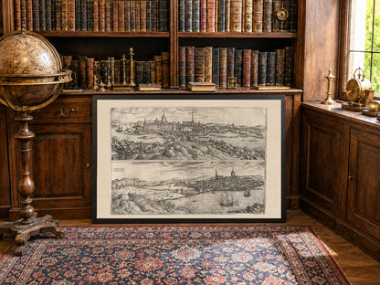 Stockholm 1588 Kaart Print - Braun & Hogenberg ‘Civitates Orbis Terrarum’